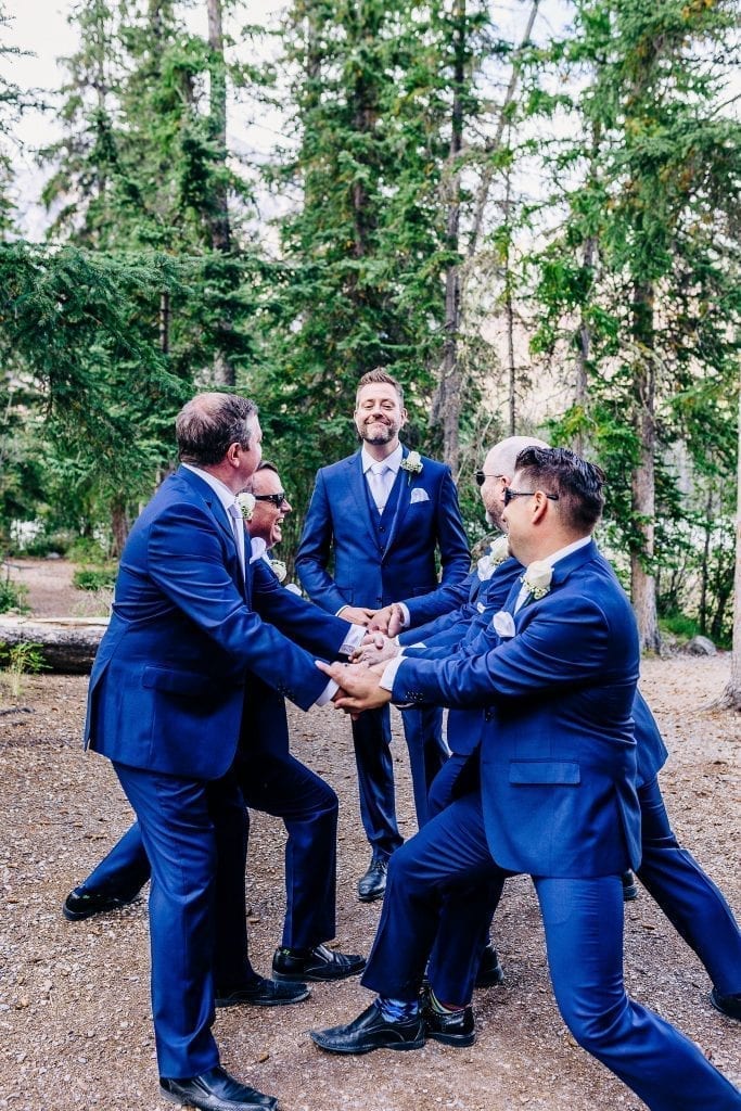 Groom and his friends having fun