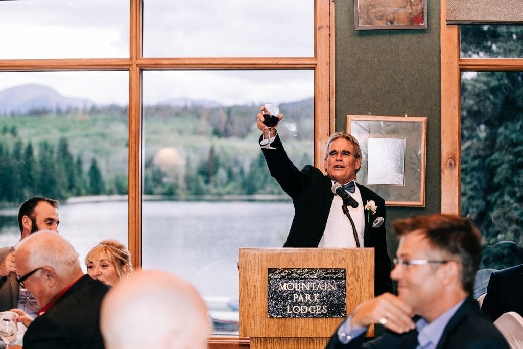 Toast to the newlyweds in Jasper Wedding