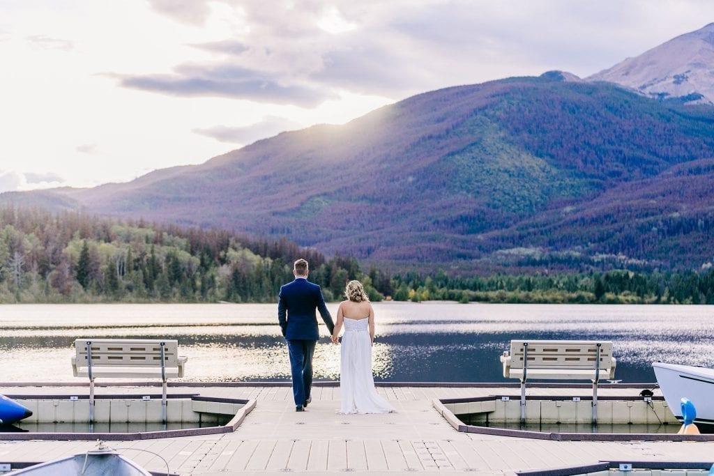 Stunning Sunset on Pyramid lake Bride and Groom photos