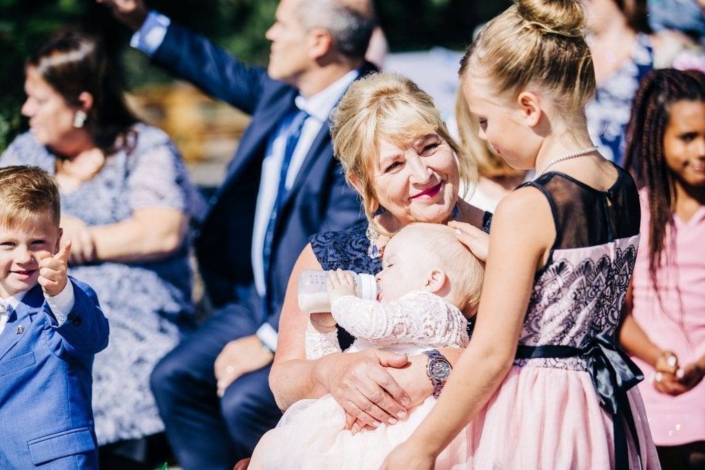 Family enjoying the ceremony in Jasper