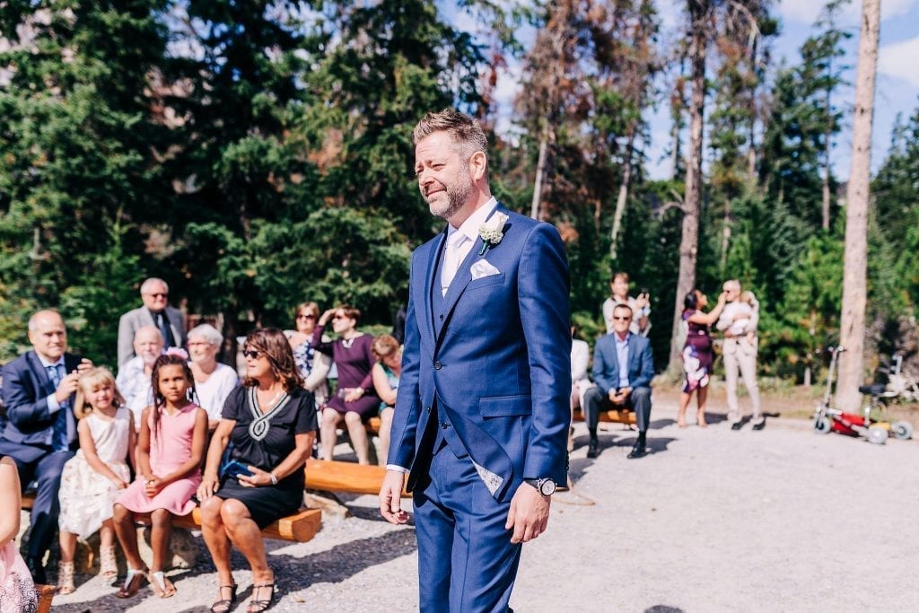 Groom arriving at his Wedding Ceremony in Jasper