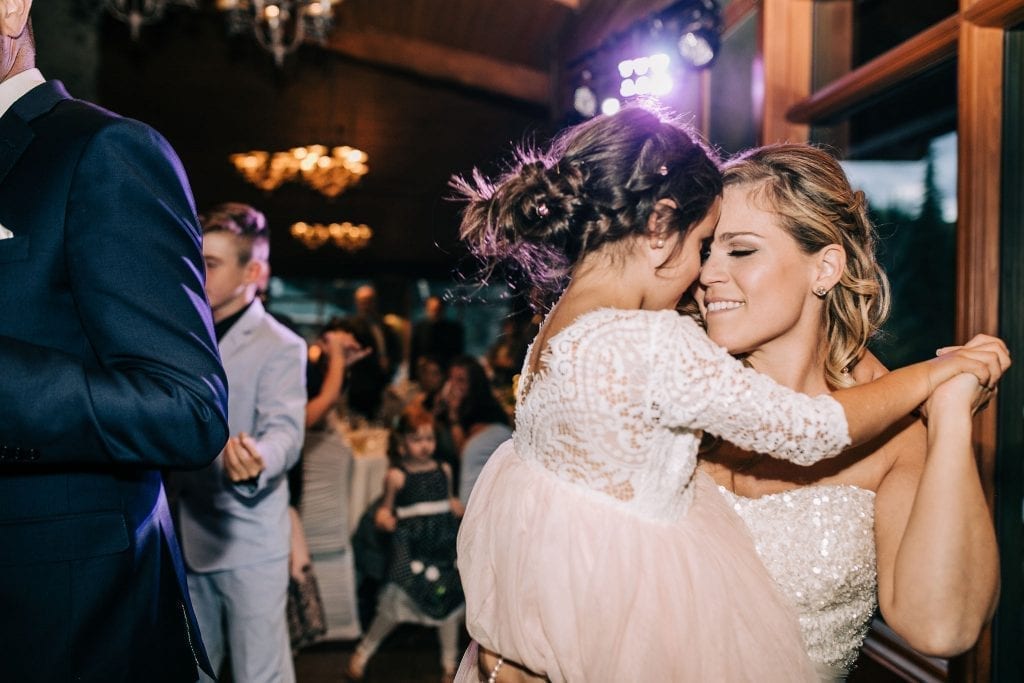 Bride dancing happy