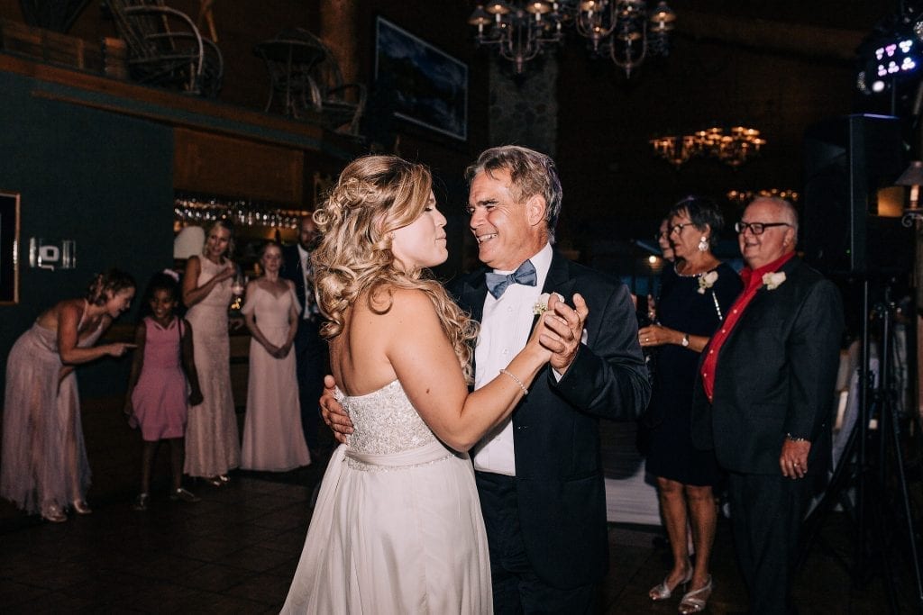 Bride and her dad during first dance